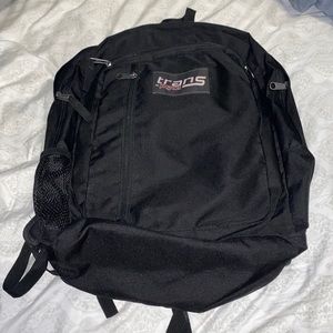 Large Trans Jansport All Black Backpack 🖤